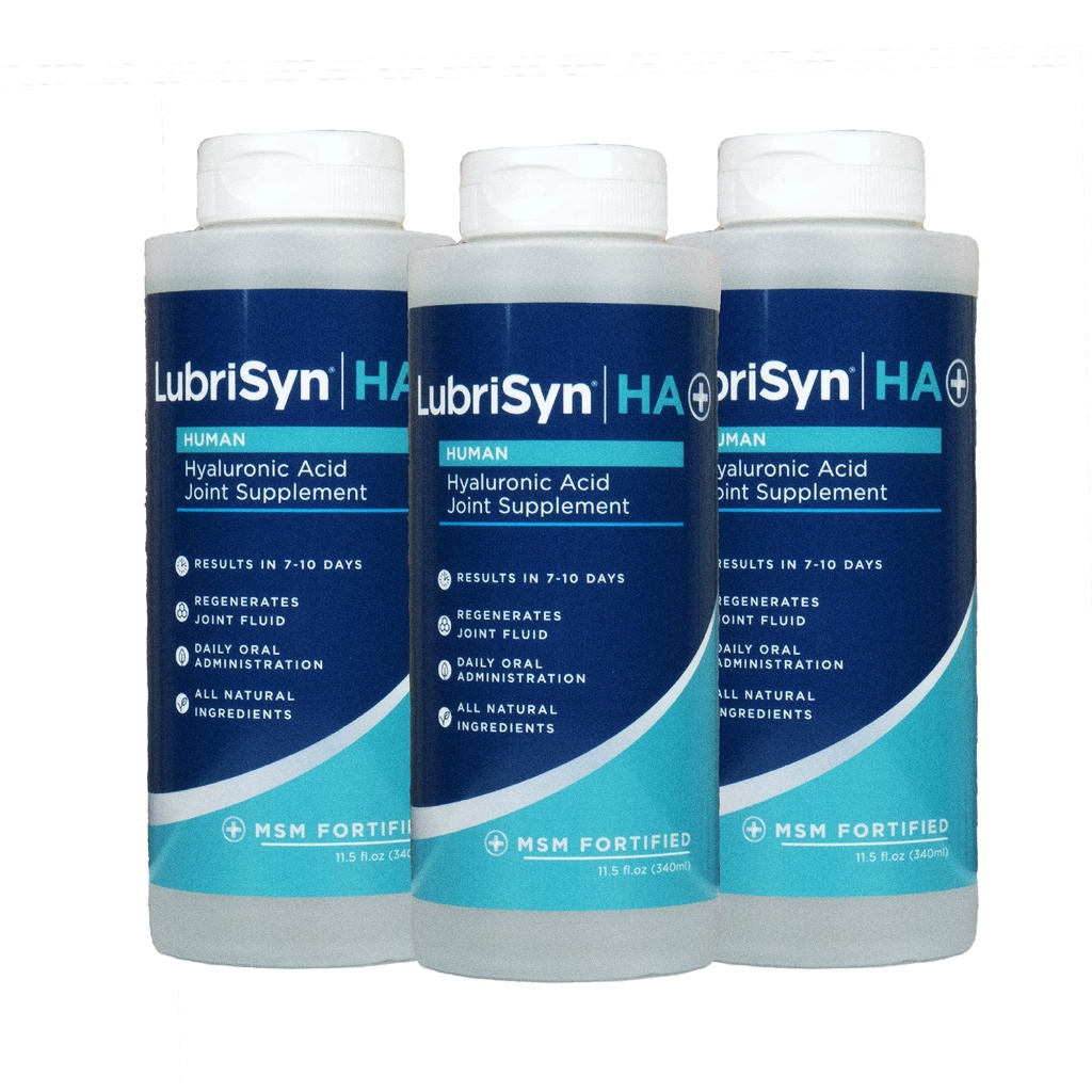 Lubrisyn Hyaluronic 산 MSM를 가진 구두 합동 보충교재 – 인간을 위한 액체 HA 공식 – 남자 & 여자를 위한 합동 지원, 이동성, 융통성, Hydration & 건강한 기능을 승진시킵니다 – 3 x 11.5oz
