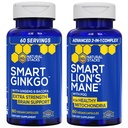 NATURAL STACKS 은행나무 Biloba + 사자 Mane 버섯 뭉치 - 초점 & 기억 지원* - 120의 캡슐