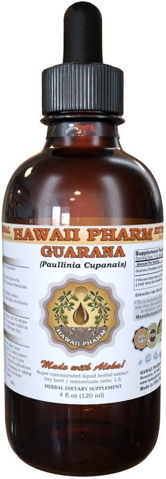 Guarana 액체 추출물, Guarana (Paullinia Cupanais) Tincture 보충교재 4개 oz