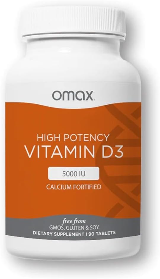 Omax3 비타민 D3 5000 IU + 칼슘, 90 일 공급, 강한 뼈, 근육 & 합동, 심장 건강, 면역성, 비 GMO, 글루텐 없음, 콩 없음 (새로운 포장) - 90 정제 (90)