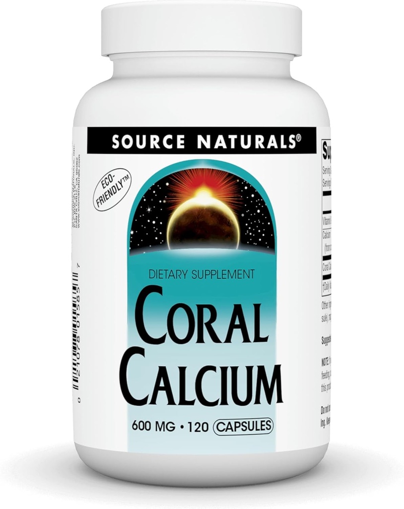 Source Naturals 산호 칼슘 - 600mg - 120 캡슐