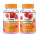 Lifeable Collagen & 비타민 C + 마그네슘, Gummies 번들 - 훌륭한 타스팅, 비타민 보충, 글루텐 무료, GMO 무료, Chewable Gummy
