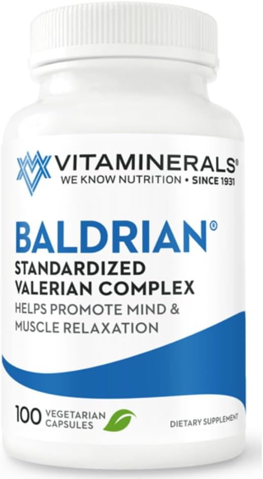 Vitaminerals 33 Baldrian® Original Natural Relaxing Support 표준화 된 발레단 (100)