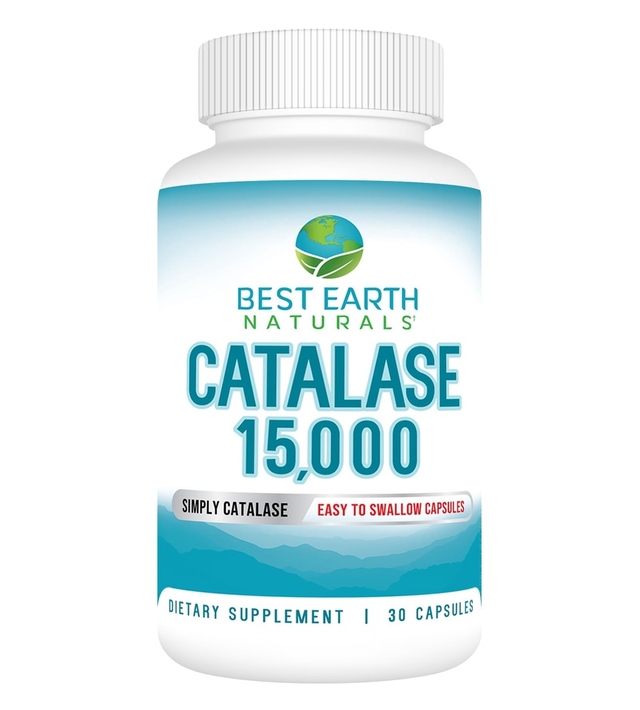 Best Earth Naturals Catalase 보충교재 15,000 - 강한 머리를 위한 머리 보충교재 - 30 일 공급