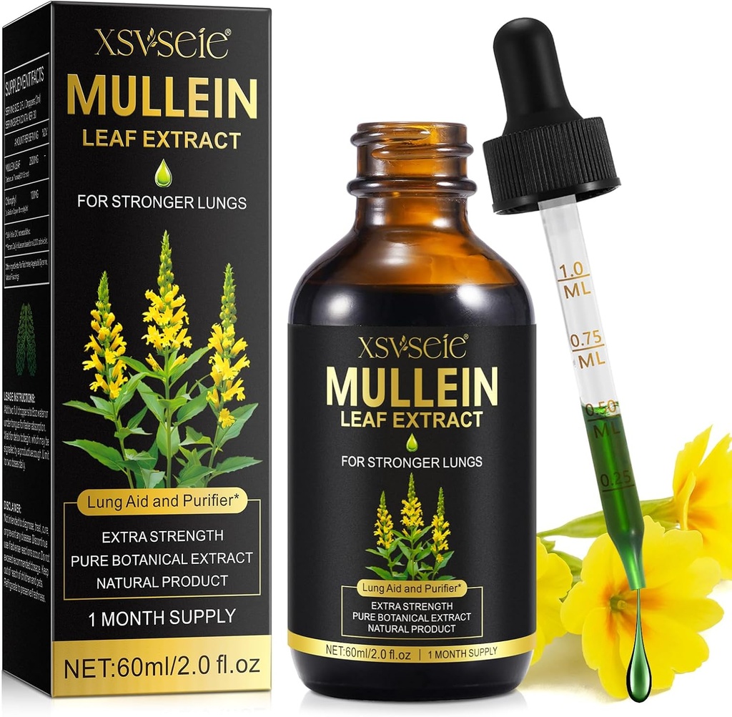 Lungs를 위한 Mullein 하락, Lungs를 위한 Mullein 잎 추출물, Chlorophyll 자연적인 초본 보충교재 Mullein 추출물 하락을 가진 Mullein 잎 추출물