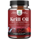 Krill Omega 3 Fish Oil Softgels - Immune 지원, 건강한 두뇌 및 심장 건강 - Burpless 지방산 보충교재 - 30 조사를 위한 Krill EPA & DHA 물고기 기름 오메가 3 보충교재