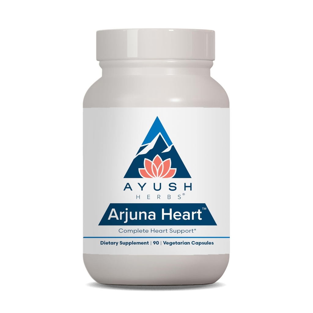 Ayush 허브 Arjuna 심장, 심장 지원을위한 초본 보충, 남자와 여자를위한 심장 보호 캡슐, 90 채식 캡슐