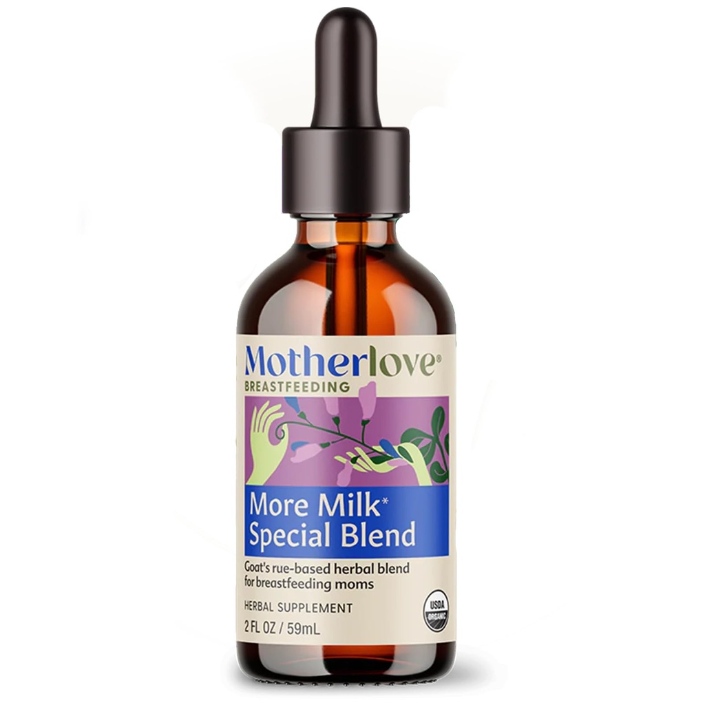 더 많은 우유 스페셜 블렌드 (2 Ounce Tincture) 초본 Lactation Supplement w/Goat의 Rue Breast Tissue & Support Breast 우유 공급 - USDA 인증 유기농, Vegan, Kosher, Soy-Free