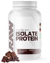 RAW Whey Isolate Protein Powder, Dark Chocolate - 100 % 근육 성장 및 회복을위한 잔디 볶은 스포츠 영양 우레탄 단백질 분말 - 낮은 캐럿, 낮은 캐럿, 자연적으로 맛 & 단화 - 25 서빙