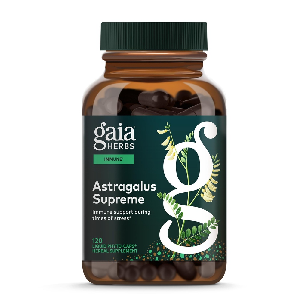 가이아 허브 Astragalus 대 - 면역 및 항 산화 지원 초본 보충 - Astragalus 뿌리, Schisandra Berry 및 Ligustrum - 120 Vegan 액체 Phyto-Capsules (30 일 공급)