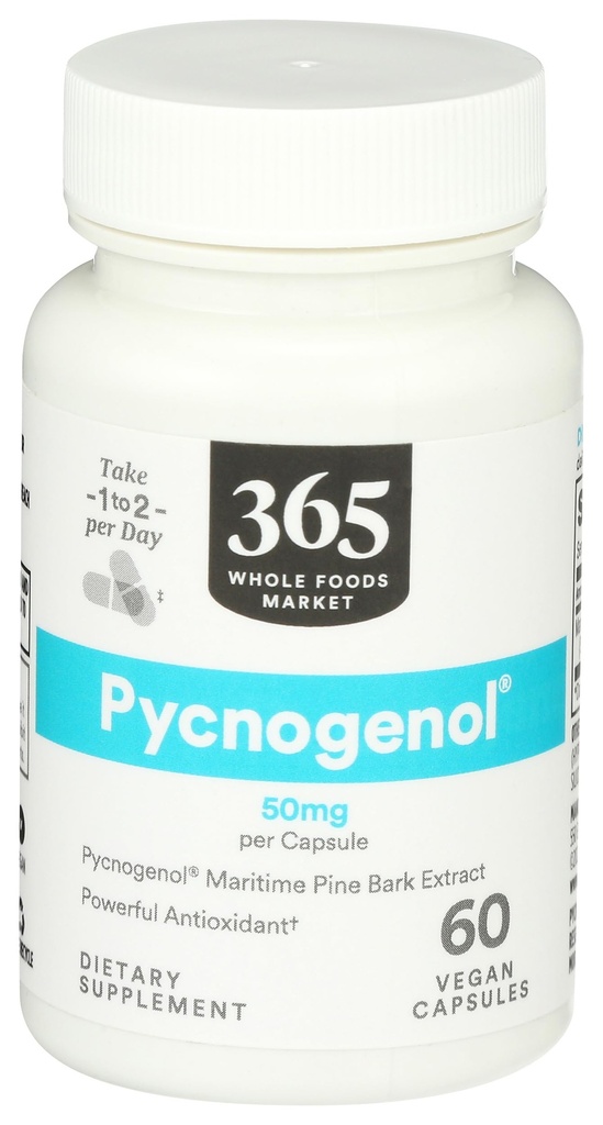 전체적인 음식 시장, Pycnogenol Maritime 소나무 껍질 추출물, 50mg Vegan 캡슐, 60 조사에 의하여 365