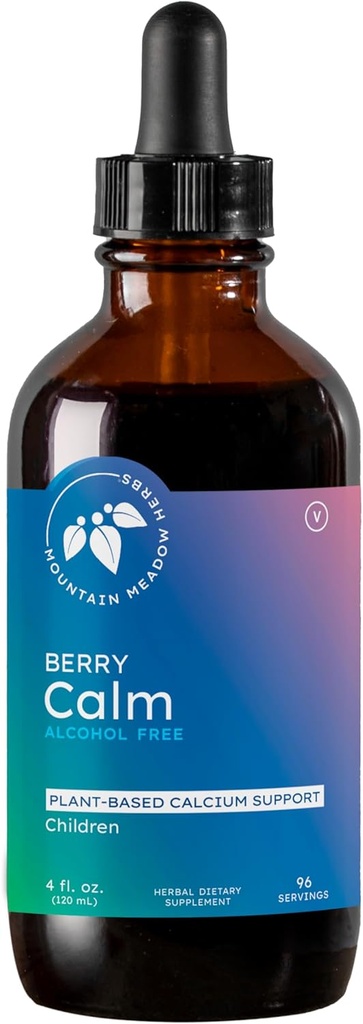 산 Meadow 허브 Berry Calm 어린이를위한 - 강한 Bones, Teeth, Focus & Relaxation, Great Tasting Liquid Formula, 4 oz의 초본 칼슘 보충