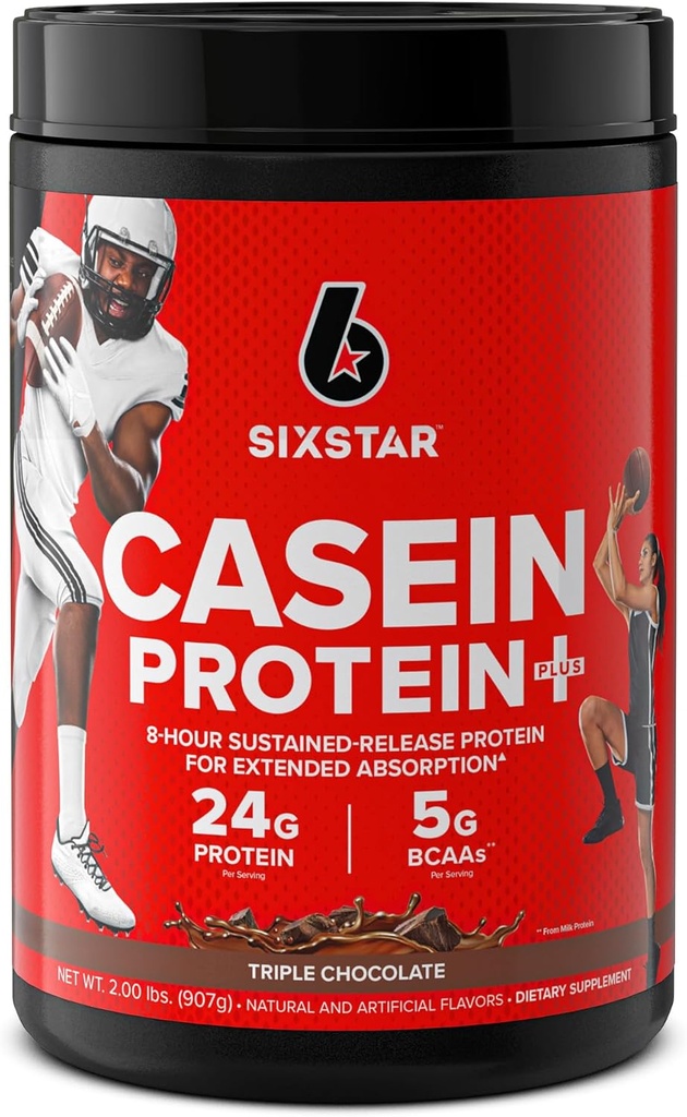 근육 이익 세겹 초콜렛 단백질 분말을 위한 6개의 별 Casein 단백질 분말 엘리트 카신 단백질 분말 느린 소화 Micellar 카신 단백질 분말, 2개 lbs (26의 서빙) (패키지 May Vary)