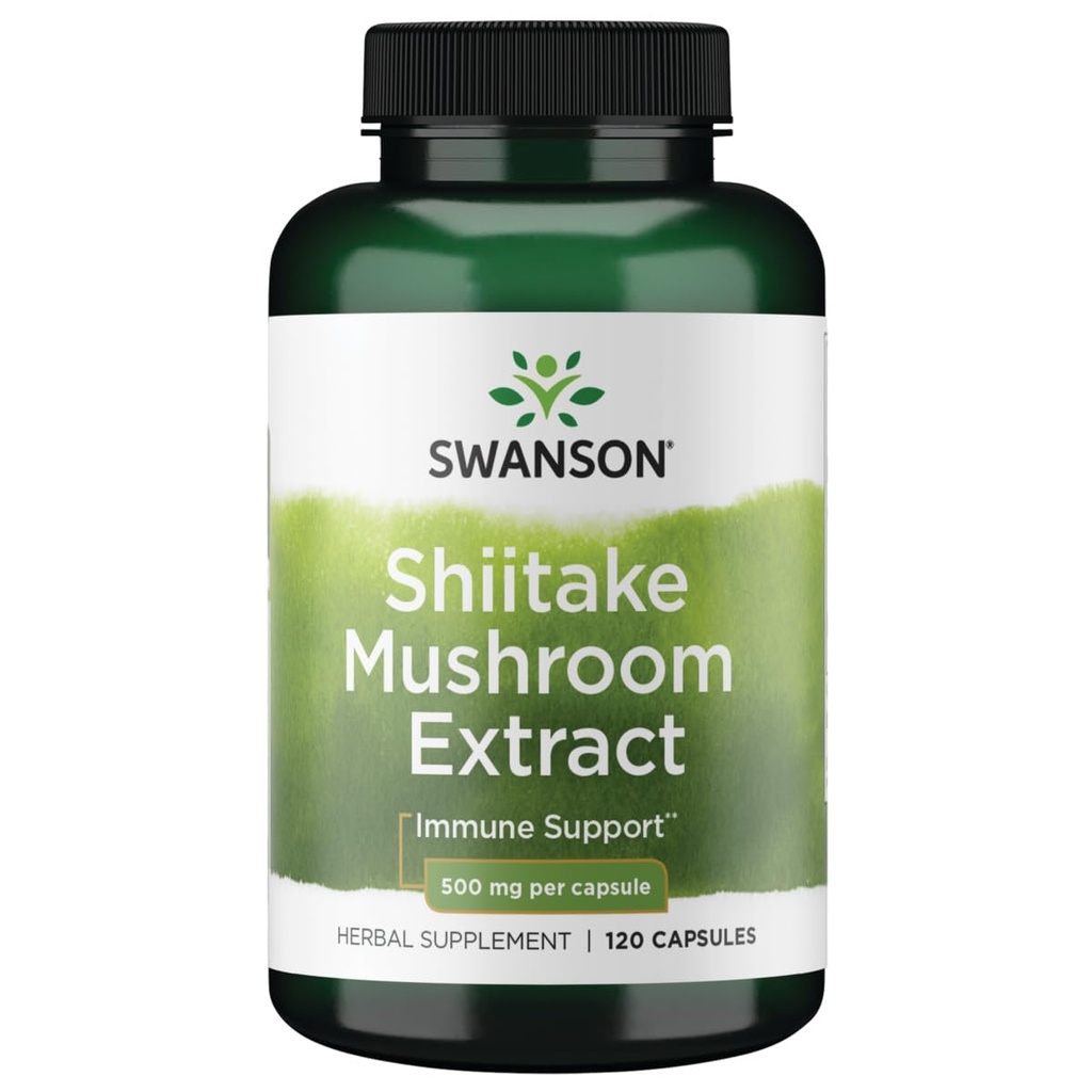 Swanson Shiitake 버섯 추출물 (4 : 1) 500 밀리그램 120 캡슐