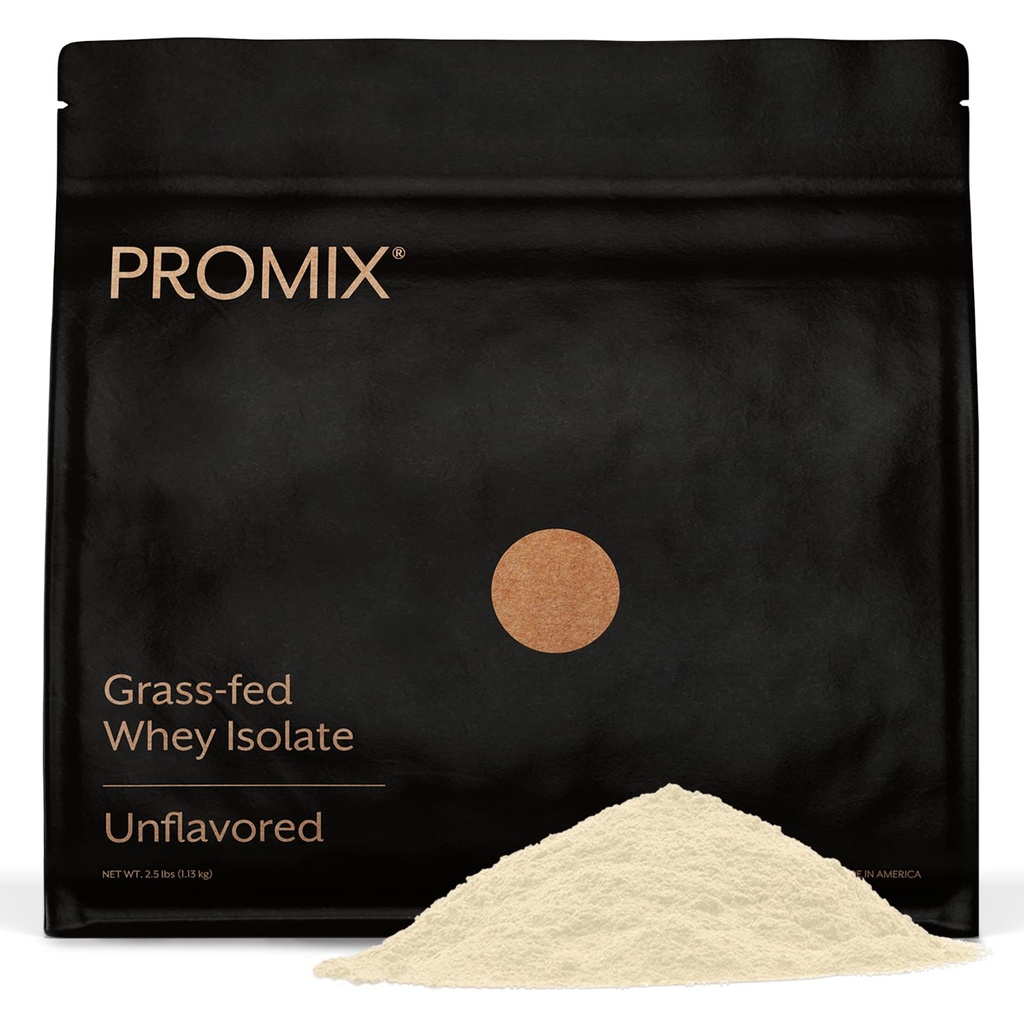 ProMix 영양 Whey Protein Isolate Powder, 30g Grass Fed Whey Isolate, 6.6g BCAA, 글루텐 무료, Keto Friendly, Unflavored - 2.5 파운드 (팩 1)