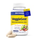 Enzymedica, VeggieGest, Digestive Enzymes, Vegan & Vegetarian Diets, Digestive Health, 60 Count에서 높은 섬유 식사에서 Occasional Gas & Bloating Relief 지원