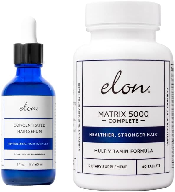 Elon Matrix 5000 완전한 Multivitamin (60 일 공급) 집중된 머리 혈청