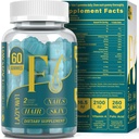 Biotin Gummies - 헤어 피부와 남성 & 여성을위한 네일 비타민, Vegan 비타민 B7, 머리 성장과 더 강한 손톱,30 일 공급 - Blueberry-60 카운트