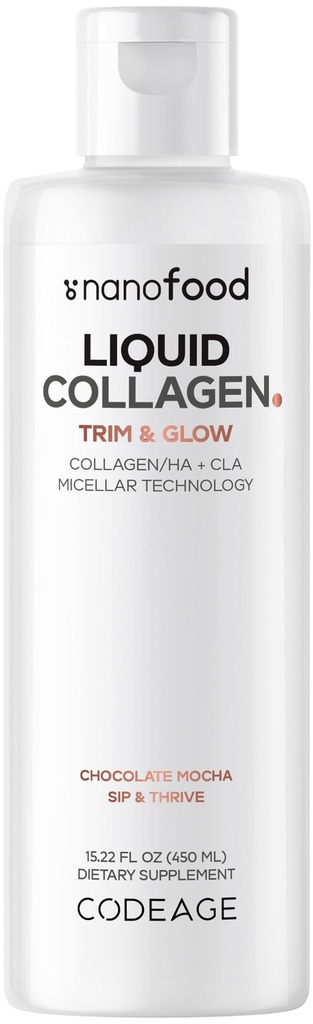 Codeage 액체 교원질 보충교재 초콜렛 풍미, 아름다움 손질 & Glow Liposomal 교원질 펩티드, CLA Conjugated Linoleic 산, Hyaluronic 산, 비타민 E, 가수분해하는, 비 GMO, 15.22 fl oz
