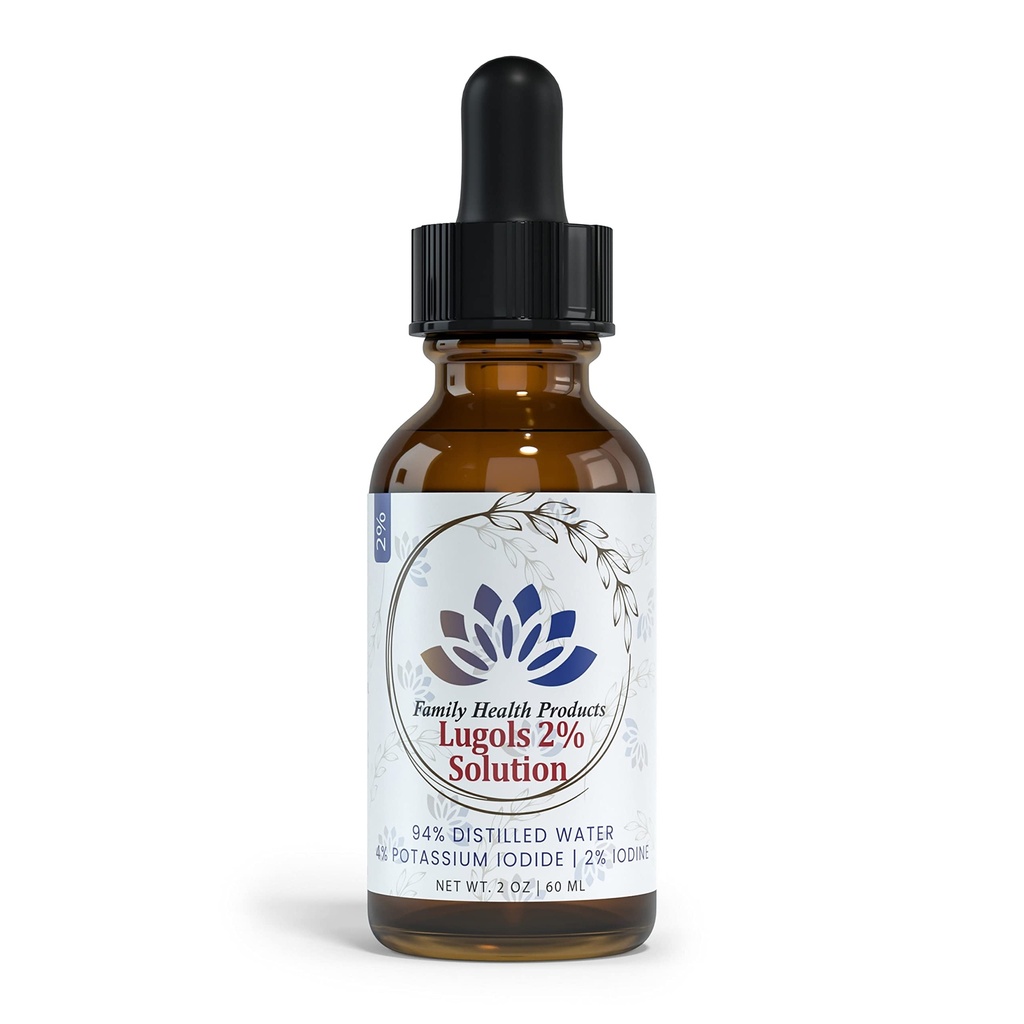 가족 건강 제품-Lugols Iodine 해결책 2% Iodine 하락 칼륨 Iodide 해결책 2% 액체 하락, 빨강, 1의 팩