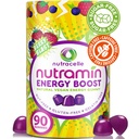 NUTRAMIN 에너지 부스트 비타민 거미 - 커피를 건너 & 에너지, 카페인 무료, 설탕 무료, Vegan, B12, 녹차, Ashwagandha, Garcinia Cambogia, 라즈베리 Adaptogen - 90 ct