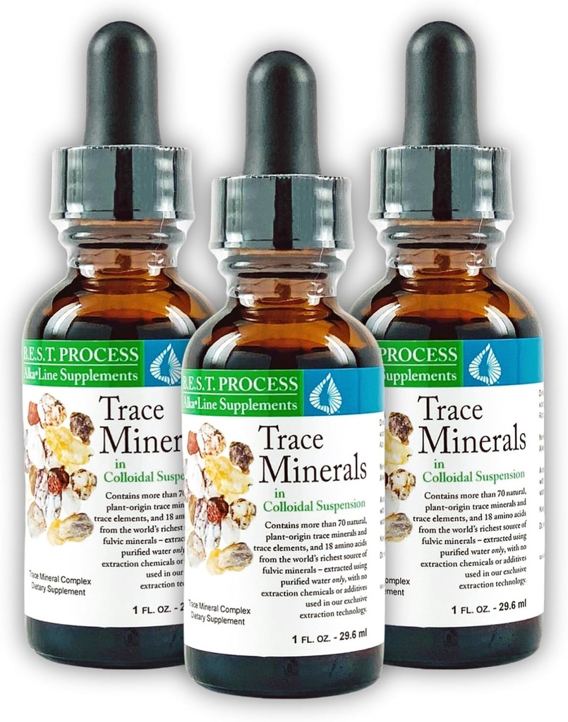 콜라이드 서스펜션 (3 팩) Morter HealthSystem Best Process Alkaline - Nutrient Dense Trace Elements, Fulvic Minerals 및 아미노산의 미네랄