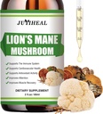 Lions Mane Liquid - 두뇌 지원, 에너지, 메모리 및 초점 - 설탕 및 알코올 무료 라이온 Mane 보충 - 2 Fl OZ, 2 개월 공급