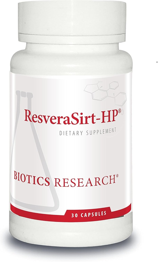 Biotics 연구 ResveraSirt HP는 Dr. Mark Houston, Trans Resveratrol, Quercetin, 증가 Sirtuin 활동, 심장 혈관 지원, 심장 힘, 관 지원, 30의 캡슐에 넣었습니다