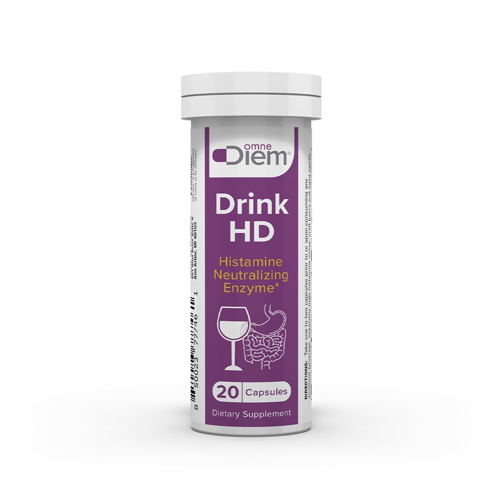 OmneDiem 음료 HD 규정식 보충교재: 자연적인 Histamine 중립화 & 소화 효소 – Diamine Oxidase DAO, 20의 캡슐