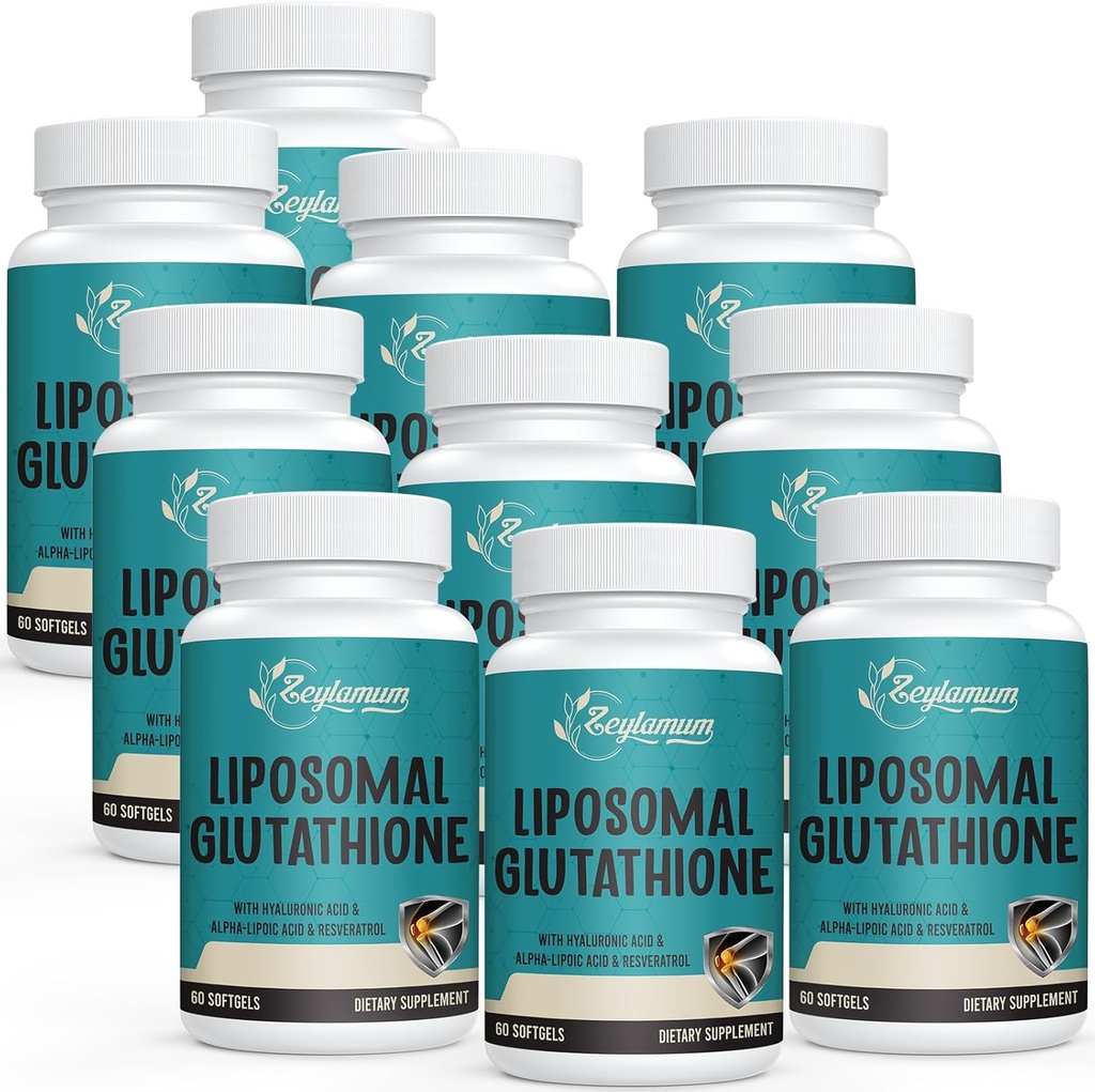2400 MG Liposomal 글루타티온 Softgels, 최대 흡수, 활동적인 모양 L 글루타티온은 Hyaluronic 산, Resveratrol, Detox, 뇌, 면역 체계, 600 Softgels를 위한 주된 산화 방지제와 더불어 감소했습니다