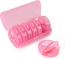 주간 알약 주최자 2 시간 하루, 여행 알약 상자 7 일, AM PM Twice a Day Pill Case, 약물, 비타민, 생선 기름, 보충제를위한 휴대용 일일 비타민 주최자