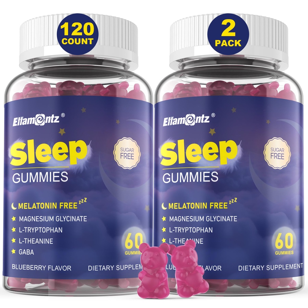 성인을위한 Melatonin 무료 수면 보조 Gummies, 설탕 무료 수면 Gummy No Melatonin, 마그네슘 글리세라이드, L-Tryptophan, L-Theanine, GABA, Ashwagandha, Valerian, 120cts를 가진 자연적인 Calm Gummies