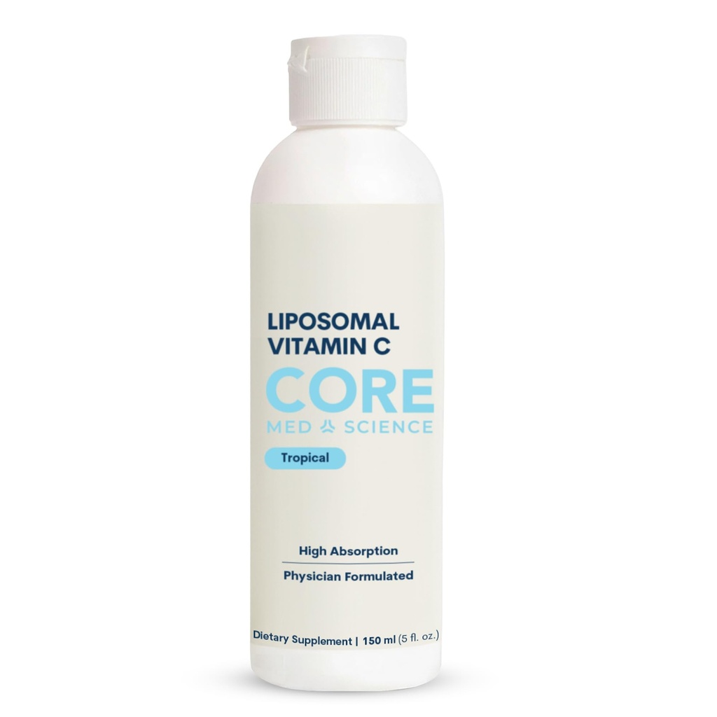핵심 Med 과학 Liposomal 비타민 C 1000mg 액체 - 본래 공식, 5 Fl Oz - 자연적인 Liposomal 비타민 C 보충교재 비 GMO - 성인을 위한 면역 체계 승압기 - 교원질 형성을 지원합니다