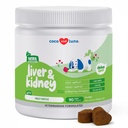 개를위한 우유 이틀 - 90 소프트 체스 - 간과 Kidney 지원 - EPA 및 DHA와 Hepatic 지원 - Detox - Choline 및 L-Arginine과 개를위한 간결.