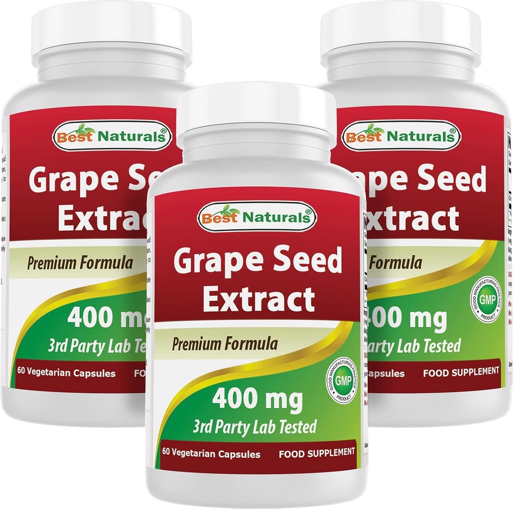 제일 자연적인 Grapeseed 추출물 400 mg 120 vcaps (120의 조사 3)의 포장)