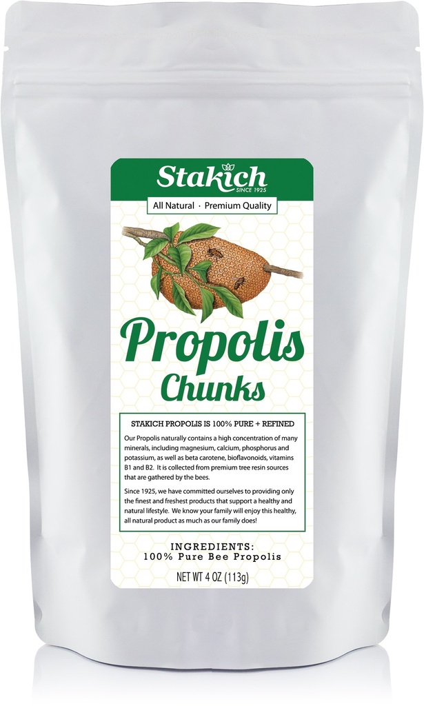 Stakich Bee Propolis Chunks - 순수, 자연 - 4 Ounce
