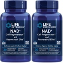 생활 연장 NAD+ Cell Regenerator 및 Resveratrol Elite, NIAGEN nicotinamide riboside, Trans-resveratrol, quercetin, Fisetin, Longevity, Energy 및 산화 스트레스, 30 채식 캡슐