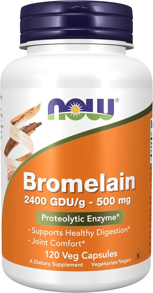 지금 Bromelain 500 mg의 120의 볼트 캡슐