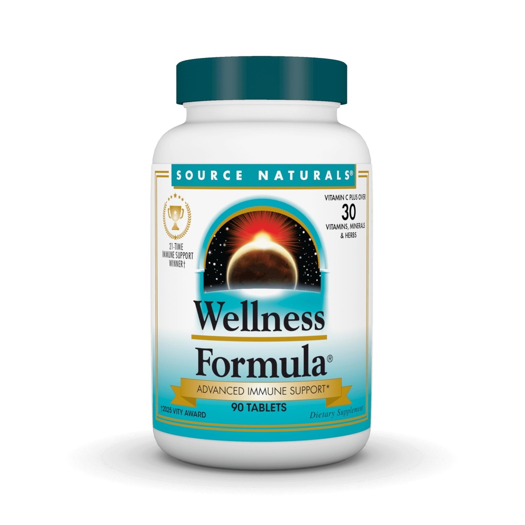 Source Naturals Wellness Formula Bio-Aligned Vitamins & Herbal Defense - 면역 체계 지원 보충교재 & Immunity Booster* - 90 조사