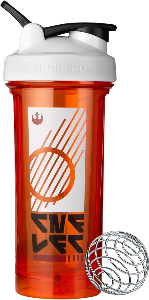 BlenderBottle Star Wars Shaker Bottle Pro 시리즈 단백질 쉐이크 및 사전 운동, 28-Ounce, Rebel Badge 완벽