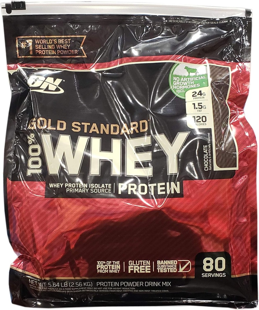 최적 영양 100 % Whey 초콜릿 골드 Standrad, 5.64 파운드