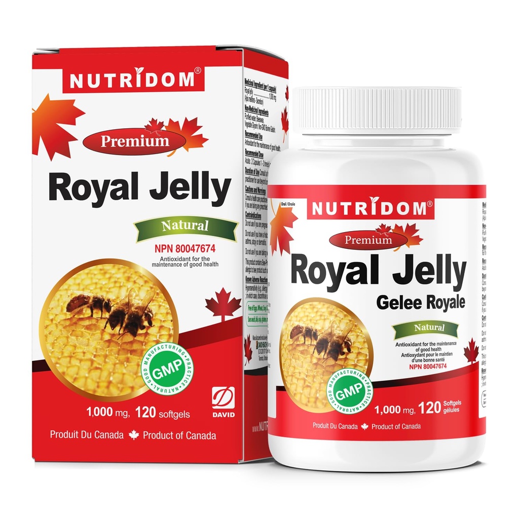 Nutridom 로얄 젤리 1000mg, 120 softgels (1 병)