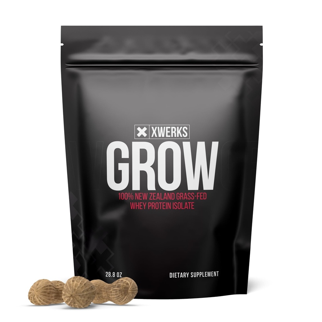 Xwerks는 100 % 뉴질랜드 잔디 볶은 호이 단백질, 23g 순수 Isolate 단백질 분말, 모든 자연 Paleo 및 Keto 친화적 인, Soy 무료 글루텐은 Digest, Peanut Butter, 30 서빙