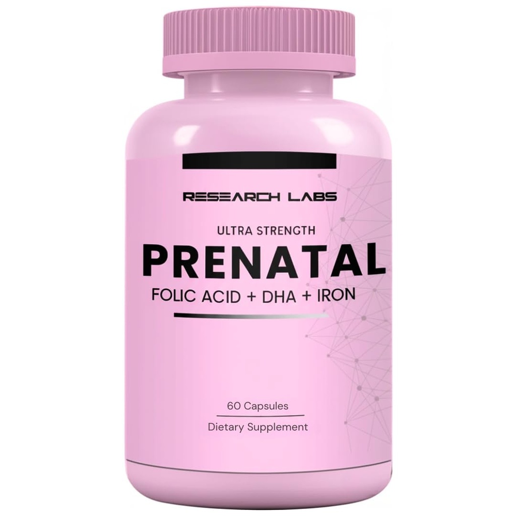 여성을 위한 연구 실험실 Prenatal 비타민: 6X 더 Bioavailable 메틸을 입힌 Folate Folic 산 MTHF 5 | 지원 뇌 발달, 건강한 성장