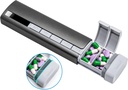 Daviky Metal Travel Pill 주최자, 프리미엄 알루미늄 알약 상자 7 일, 주간 매일 알약 케이스, 의약품, 보충제 및 비타민 (Gray)을위한 세련된 & Cute Pill 홀더