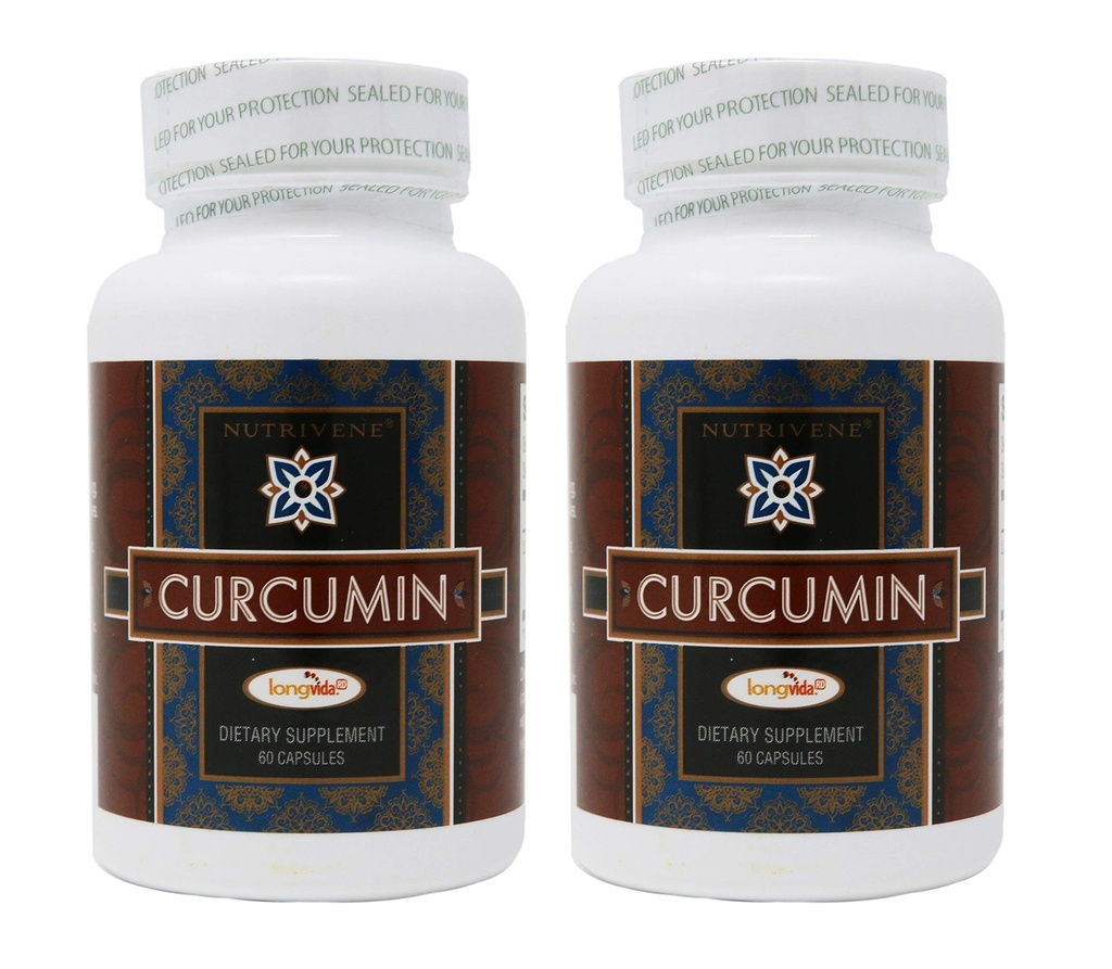 Nutrivene (500 mg, 60 캡슐)에 의해 2 팩 Curcumin Longvida