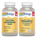 SOLARAY 칼슘 마그네슘 아연과 시기를 정하는 방출 비타민 C - 뼈 건강, 면역 지원 뭉치, 1000mg 칼슘, 500mg 마그네슘, 1000mg 비타민 C 보충교재, 채식주의자, 60 일 보증, 275 VegCaps 각각