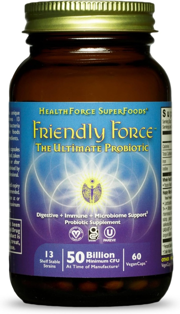 HEALTHFORCE SUPERFOODS 친절한 힘 - 캡슐 - 60의 Vegan 캡슐