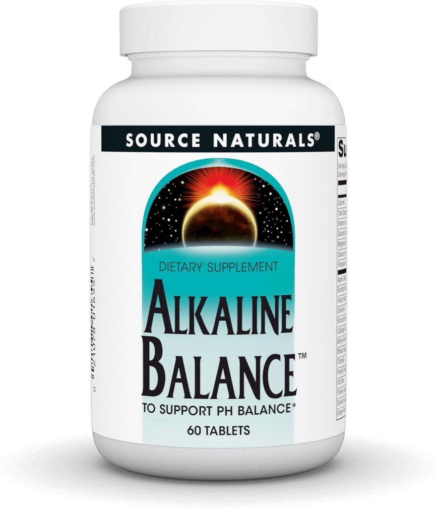 Source Naturals Alkaline Balance, PH Balance*, 60 정제 지원